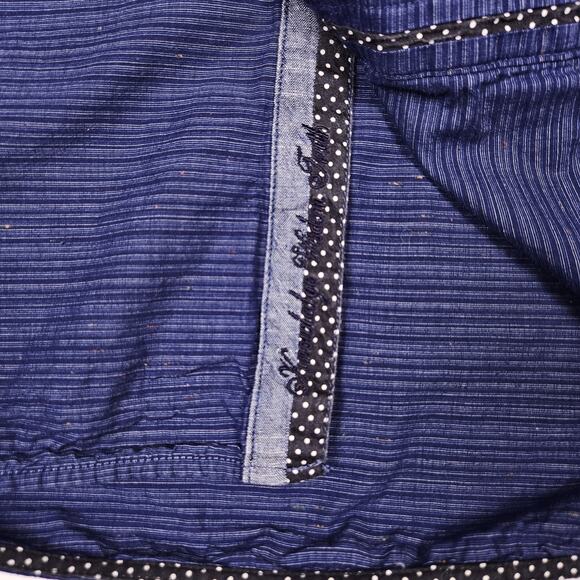 Robert Graham Men Flip Cuff Button-Up Shirt Stripe Flecked Cotton Paisley Blue M - Picture 11 of 16